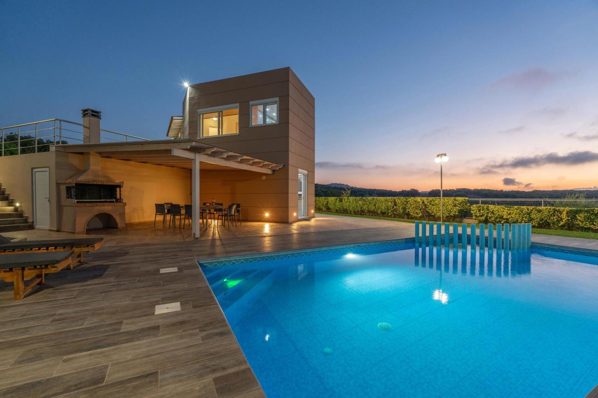 Villa Ariella With Sea View Agia Marina Extérieur photo